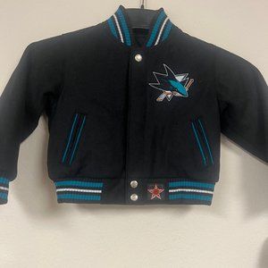 San Jose SHARKS Toddlers & Kids Black Reversible Jacket by JH Design